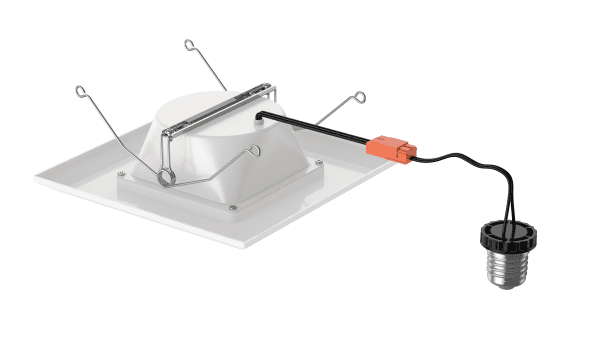 Pontrade | 6 Inch LED RGB+W Smart Square Retrofit Downlight, 12W, CCT Selectable, 120V