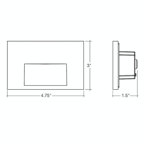 Pontrade | Horizontal Step Light, 3W, CCT Selectable, 120V, Black, White or Brushed Nickel Finish