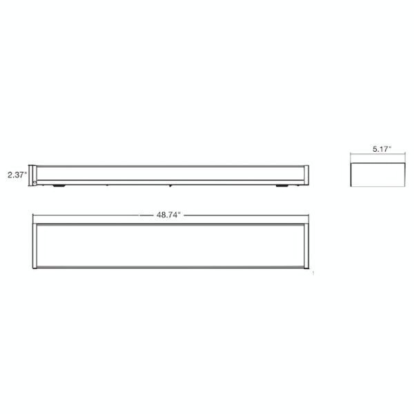Pontrade | 4 FT Prismatic Wrap Light, 40W, 3800 Lumens, 3500K, 4000K, or 5000K, 120-277V
