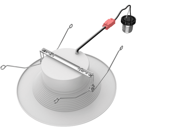 Pontrade | 6 Inch LED RGB+W Smart Round Downlight Retrofit, 12W, CCT Selectable, 120V