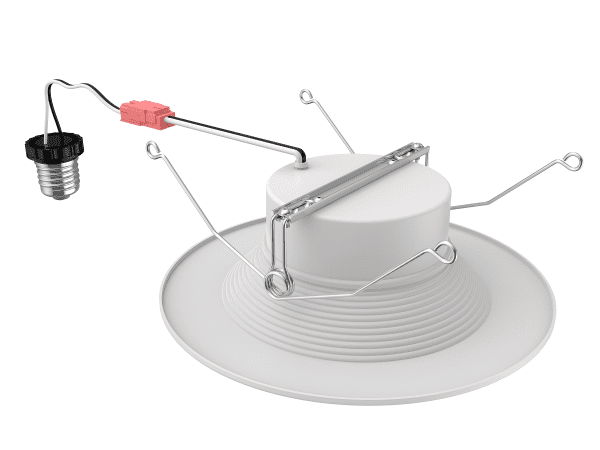Pontrade | 6 Inch LED RGB+W Smart Round Downlight Retrofit, 12W, CCT Selectable, 120V