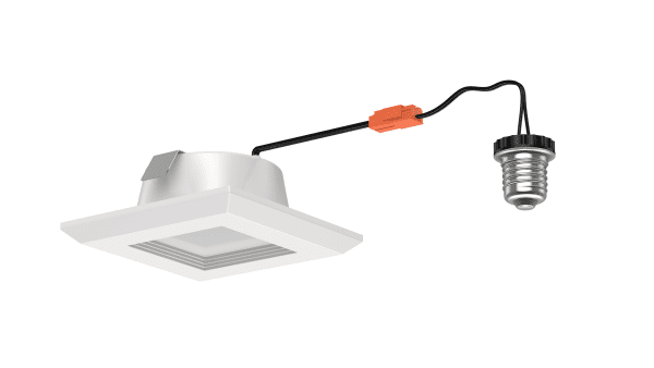 Pontrade | 4 Inch LED RGB+W Smart Square Retrofit Downlight, 9W, CCT Selectable, 120V