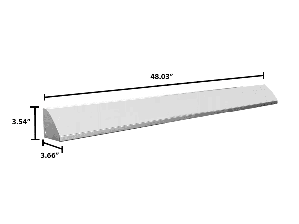 Pontrade | 4 Foot LED Stairwell / Corridor Light, 4600 Lumen Max, Wattage and CCT Selectable, 120-277V