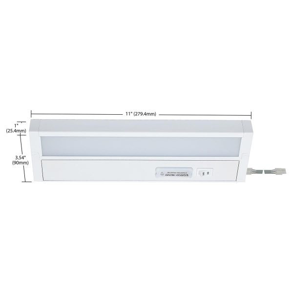 Pontrade | 11 Inch LED Under Cabinet Light, SMART Starfish, RGB and Tunable White, White Finish
