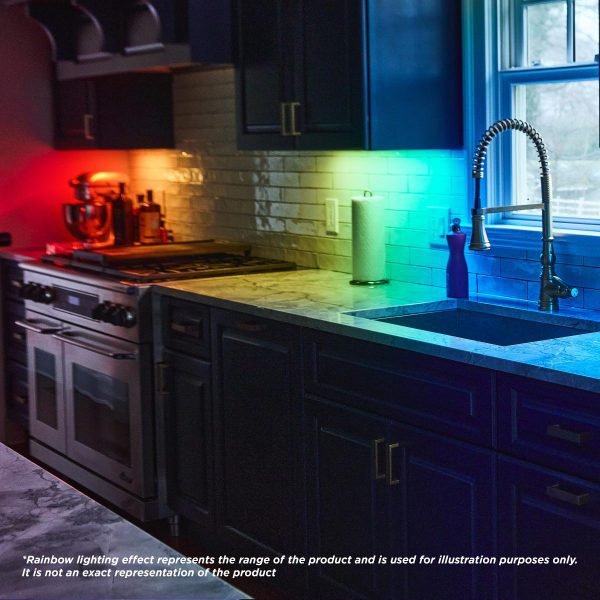 Pontrade | 22 Inch LED Under Cabinet Light, SMART Starfish, RGB and Tunable White, White Finish