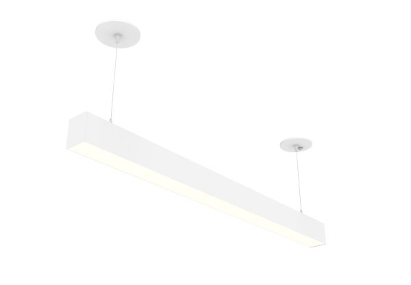 Pontrade | 8 FT LED Linear Fixture, 9600 Lumen Max, 80W, CCT Selectable, 120-277V, Black, White or Silver Finish