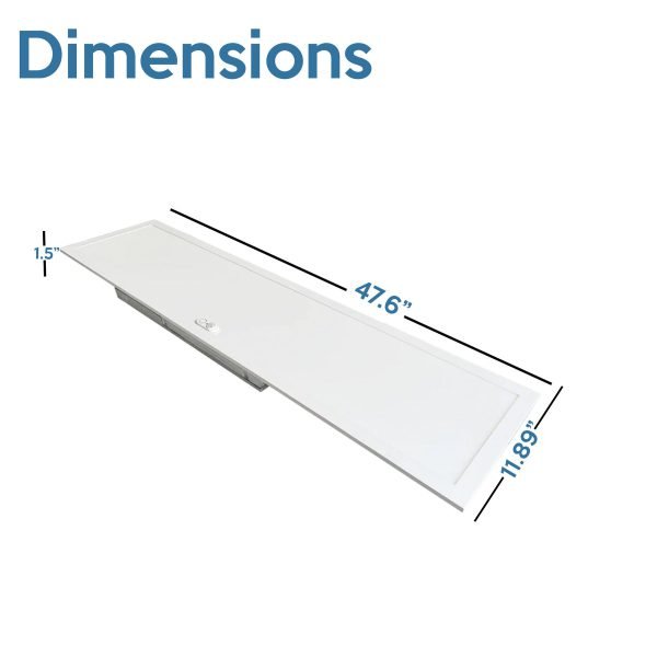 Pontrade | 1 x 4 Foot G3 Back Lit LED Flat Panel, 5000 Lumen Max, Selectable Wattage and CCT, Dimmable, 120-277V