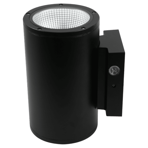 6" Cylinder Wall Sconce Westport Switchable 18/36W 80CRI 30/40/50K 120-277V Photocell, Black or Bronze