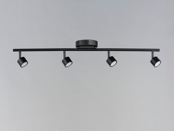 Pontrade | Taylor 4-Light Fixed Rail LED Track, 1,820 Lumens, 28W, 3000K CCT, 120-277V, Black, White or Satin Nickel Finish