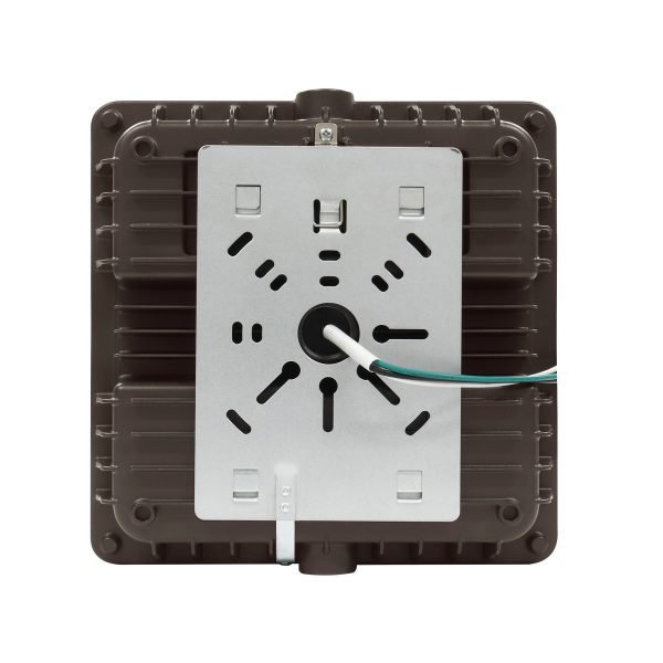 Pontrade | Square LED Canopy Light, 60W, 8000 Lumen Max, 4000K or 5000K, Dimmable, DLC 5.1 Premium, 120-277V