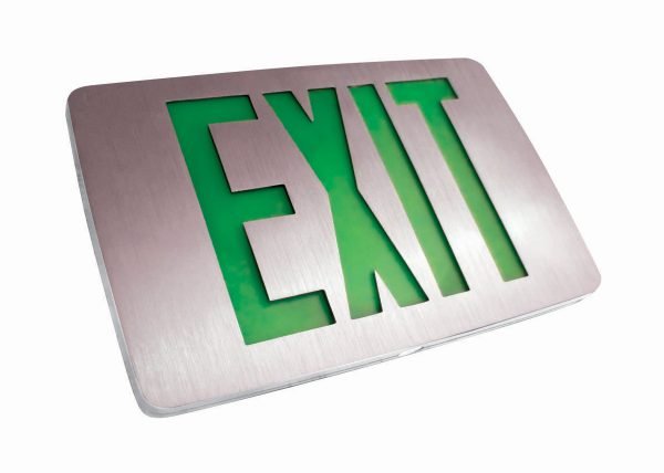 Pontrade | LED Thin Die-Cast Exit Sign with Emergency Backup