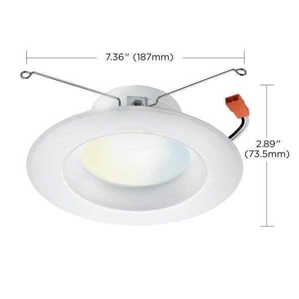 Pontrade | 5-6 Inch LED Recessed Downlight, 10W, 800 Lumens, Tunable White, Starfish IOT, 120V