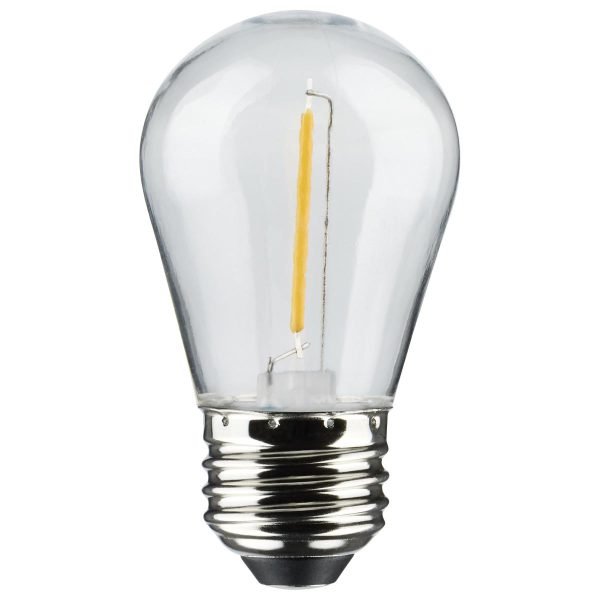 Pontrade | 60FT Commercial LED String Light, Includes 24-S14 bulbs, 2200K, 120 Volts