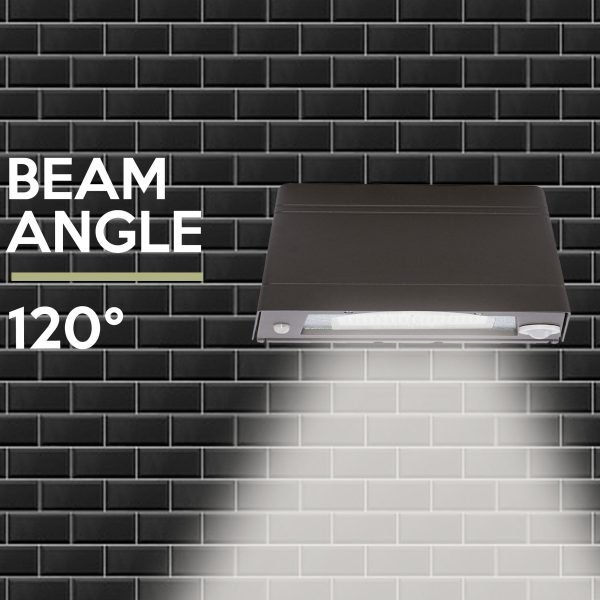 Pontrade | Premium Full Cutoff Wall Pack, Dimmable, Wattage Selectable, Dark Bronze Housing, 120-277V, 5000K