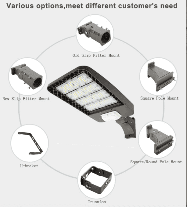Pontrade | LED Area/Parking Lot Light, 150 watt, 19,500 Lumens, 100-277V