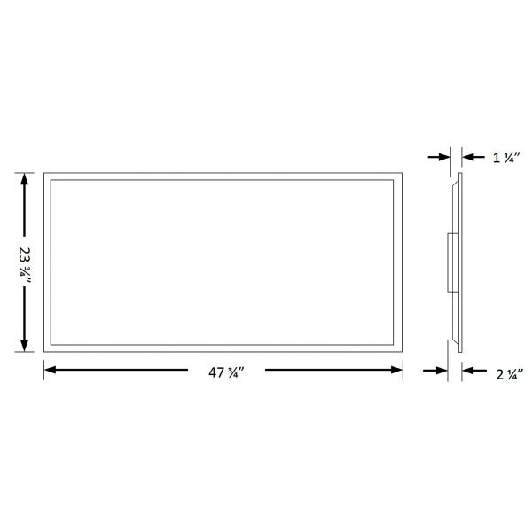 Pontrade | 2 x 4 Foot Premium LED Back-lit Flat Panel 5385 Lumens, 40W, 120-277V, CCT Selectable 3500K/4000K/5000K
