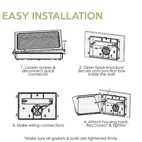 Pontrade | LED Wall Pack, G2, 45 Watt, 5000 Lumens, 120-277V, 3000K or 5000K