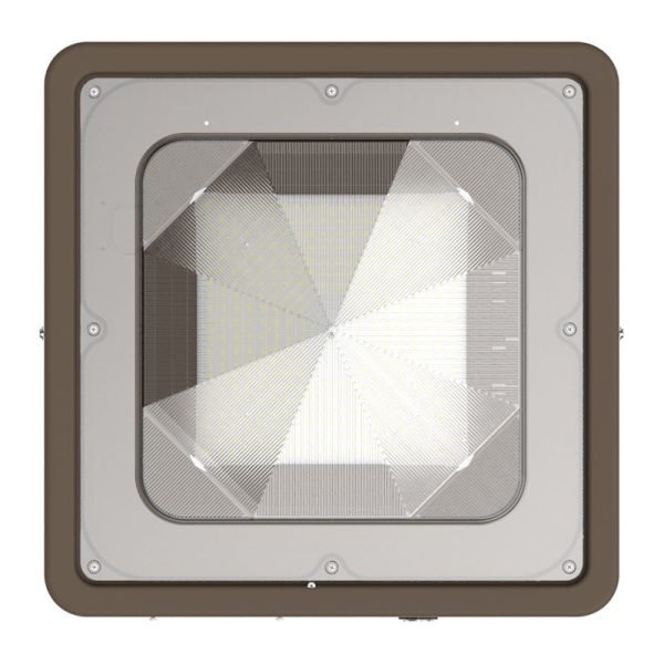 Pontrade | Square LED Garage and Ceiling Light, 10,400 Lumens, 40W/60W/80W Selectable, 120-277V, CCT Selectable 3000K/4000K/5000K, Bronze Finish