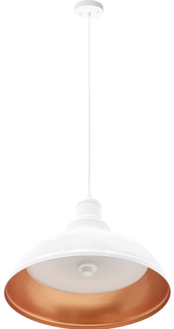 Pontrade | LED Vintage Pendant Light, 25W, 1300LM, 120V, CCT Selectable 2700K/3000K/35000K/4000K/5000K, Black or White