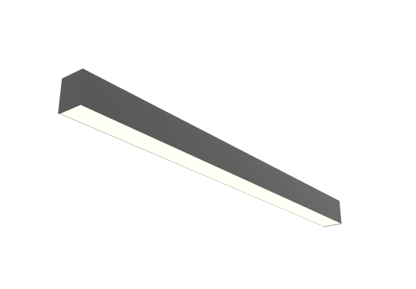 Pontrade | 8 FT LED Direct/Indirect Suspended Linear Fixture, 13800 Lumens, Wattage and CCT Selectable, 120-277V, Black, White or Silver Finish